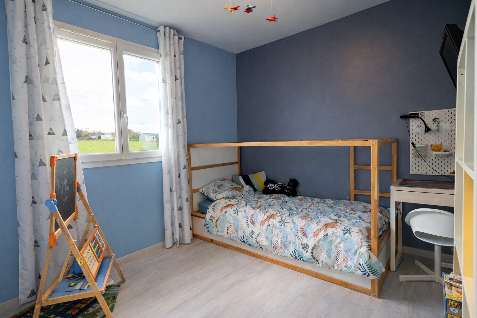 photo chambre bleue
