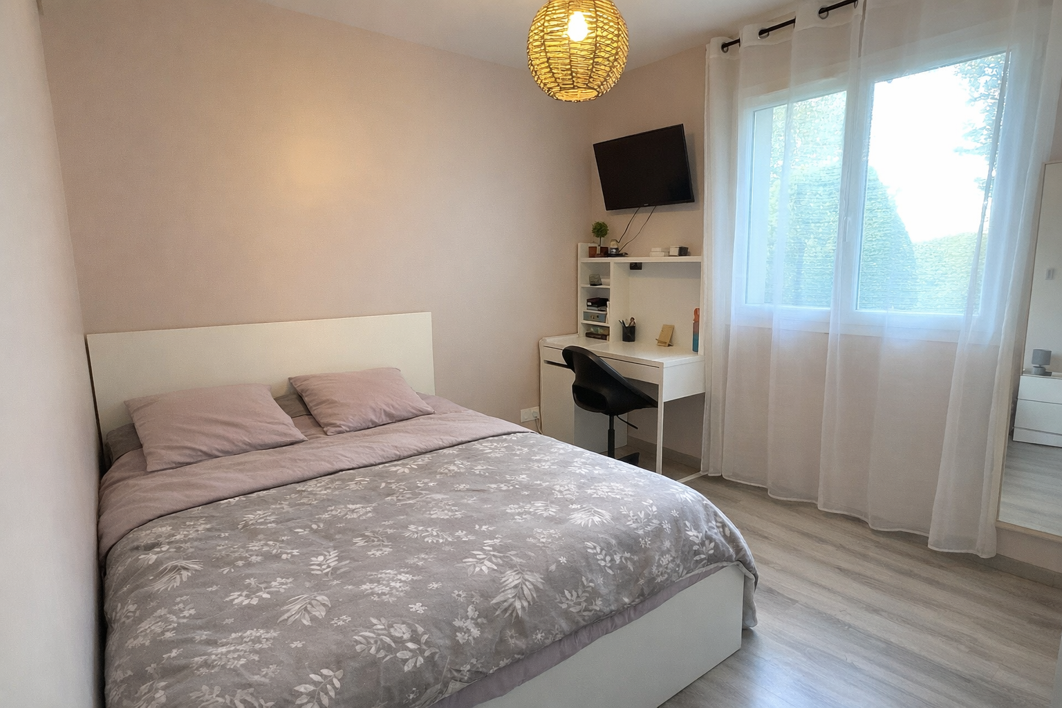 photo chambre rose
